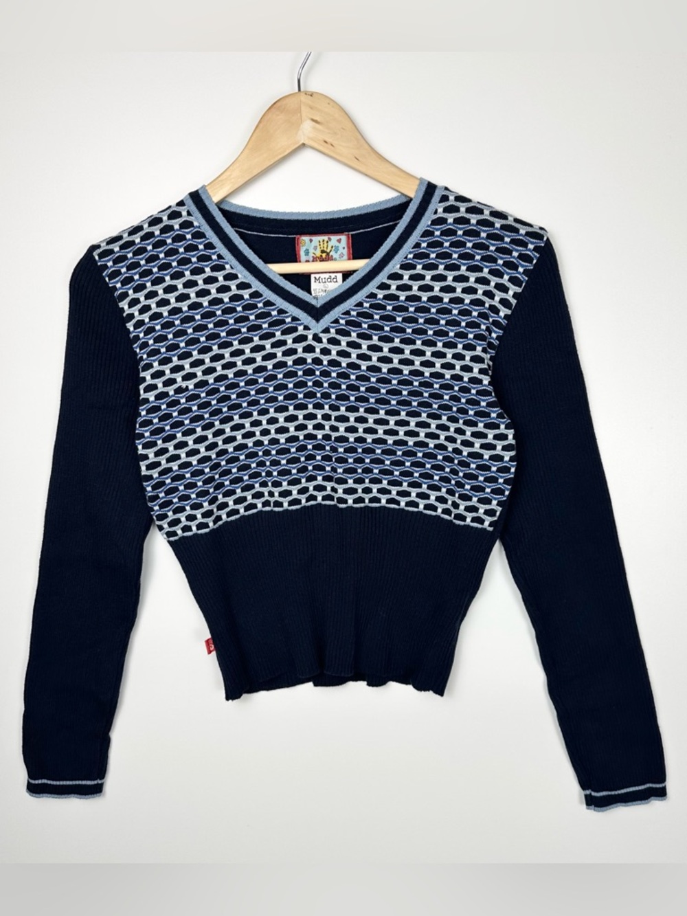 Vintage Y2K 1990s Mudd Jeans V-Neck Sweater